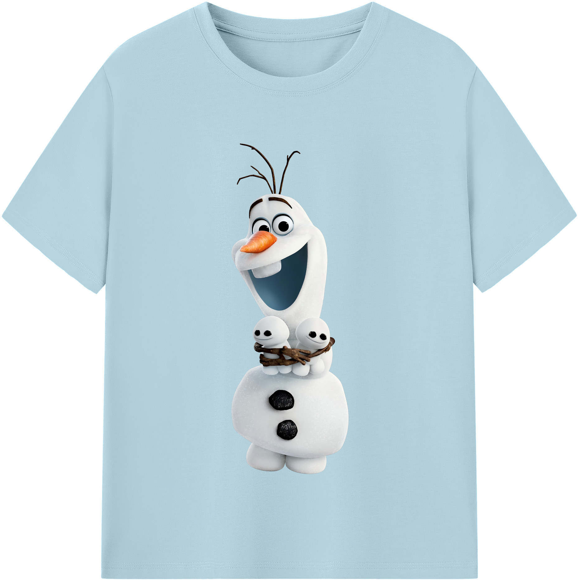 （画像用） アナと雪の女王 アンナ エルサ Frozen Anna Elsa 綿100％半袖Tシャツ（フロントプリント）
